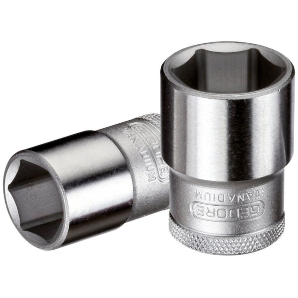 1/2" Drive, 22mm Metric Socket, 6 Points, 1/2", 22mm